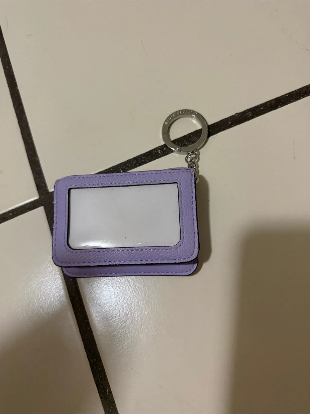 Victoria's Secret Lilac Quilted Key & Card Holder with Ring